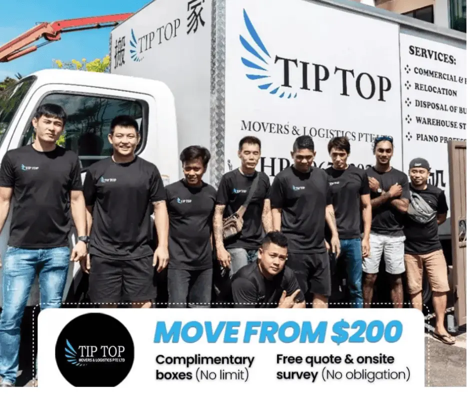 Tip Top Professional team of home and office movers in Singapore